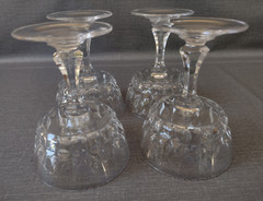Vintage Cristal D’Arques Durand Champagne Sherbert Glasses Pompadour Set of 4