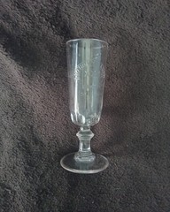 Antique Anthony & Kuhn St. Louis XXX Brewery Etched Glass Flute Stemware Rare