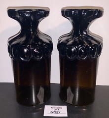 2 Tiffin Franciscan Madeira Brown Glass Goblets Vintage 1970’s