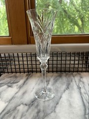 BEAUTIFUL Cristal Crystal J.G. Durand France Vincennes Champagne Stem Glass 10″H
