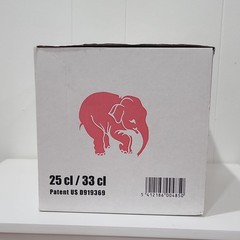 Delirium Beer Glass Set of 5, 25cl/33cl, Pink Elephant Logo.