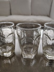 Lot of 3 Vintage Libbey Chivalry 6oz Juice Glasses Paneled Textured 3.75″