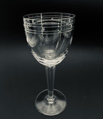 KATE SPADE New York LENOX Pebble Point Polka Dots 6.75” Crystal Wine Goblet Pair