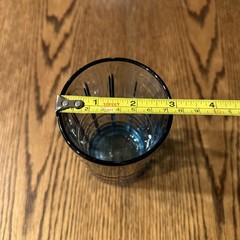 Anchor Hocking Tartan Blueberry Blue Iced Tea Tumbler Glass