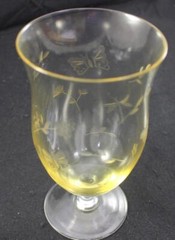 Lenox Crystal Butterfly Meadow Yellow 18 Ounce Iced Tea Glass