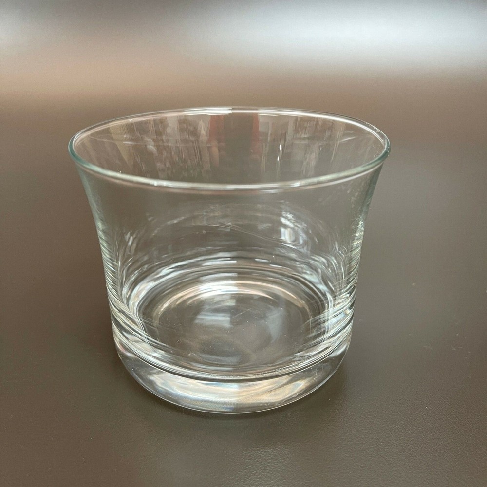 Clear Jar Drinking Glass 3 1/8″ high x 3 7/8″ across