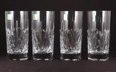 Set of 4 Marquis by Waterford Crystal Brookside Highball Tumbler Glass in Box