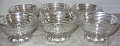 Anchor Hocking Manhattan Clear Glass 6 Sherbet Champagne Glasses Dessert Dishes
