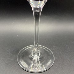 2 Vtg Mikasa Cheers Pastel Blown Lavender Bowl/Cut Dots 8 Oz Martini Glasses EUC