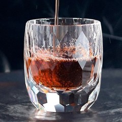 Hand Cut Crystal Whiskey Glass Edo Kiriko Style Luxury Clear Diamond Tumbler Cup
