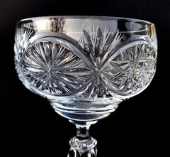 Rare Vintage Crystal Goblet Soviet Large Wine Goblet Crystal Wine Glass USSR