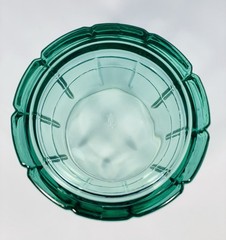 Tartan Emerald Green Old Fashioned Rocks Glass by ANCHOR HOCKING, 3.5” Tall