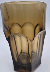 MCM Imperial Old Williamsburg Ohio Smokey Brown MCM Glassware lot of 4 vintage
