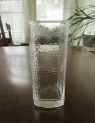 LIBBEY Glass CALDERA Tumbler 6 3/8” Pinched Sides Textured