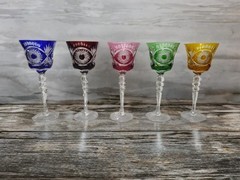 The Karl KLOKOTSCHNIK Cut Crystal Wine Goblet Set Of 5
