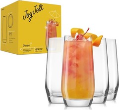 Gwen 18.5 oz Highball Glasses – Unique Crystal Drinkware for Cocktails & More