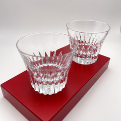 Baccarat 2022 Year Tumbler CRYSTA Pair Glass Crystal Rock Set of Crysta NEW