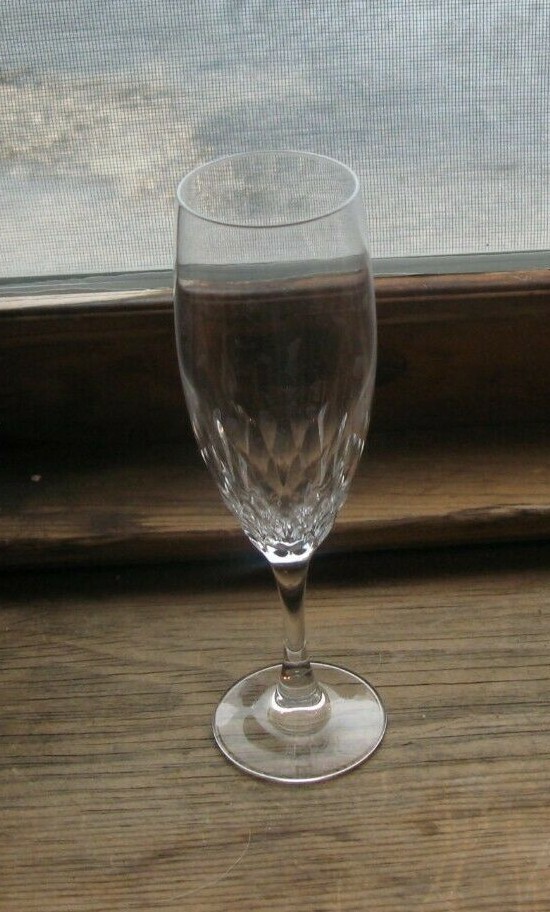 Champagne Flute Cut Vertical on Bowl Clear Wine Stem 7.5″ x 1-7/8″ SO6