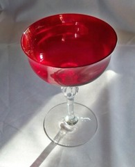 MORGANTOWN GLASS JEWEL #7631 SPANISH 6-OUNCE SAUCER CHAMPAGNE or TALL SHERBET!