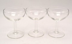 Lot of 3 Stem Wine / Dessert Glasses Made In France Design by Arcoroc 4.4″ EUC