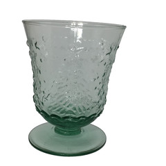 12 MIKASA Studio Nova Holiday Cheer Footed Juice Glass Christmas Tree Green NEW