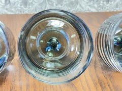 Vintage Tom Dixon Tank Low Ball Glasses Smoke Whiskey Bar Glassm MCM Mid Century