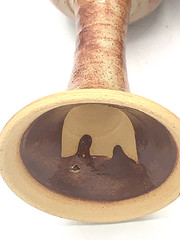 2 Handcrafted Studio Art Pottery DRAGONFLY Goblets 4 0z