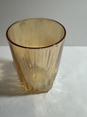 Vintage Lustre Marigold Peach Tumbler Replacement Iridescent Mid Century
