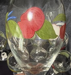 VTG Set of 8 Franciscan Fresh Fruit Water/Wine Goblets NEW OLD STOCK 7.5”