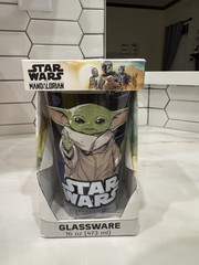 Star Wars Lucas Film The Mandalorian Glass Ware 16 Oz Capacity New In Box