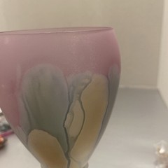 Single REUVEN ART NOUVEAU Wine or Water Art Glass Stemware OU