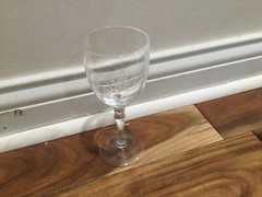 4pc Vtg Needle Etch Crystal Wine Glasses Swags Wreath DAmpierre Cristal Darc