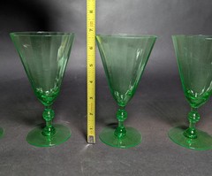 Rare Set of 4 Water Goblets by H. C. Fry 17-9