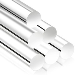 Clear Acrylic Rod 3/8 Inch Diameter 10 Inch Round 6 Pieces, 12 Total, Acrylic