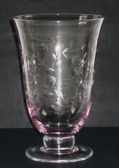 LENOX Crystal – Heather Pink Pattern – 6″ Iced Tea Tumbler – SET of TWO