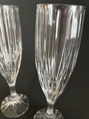 Vintage Lead Crystal Mikasa Park Lane Champagne Flutes 4 fluid ounces– Set of 2