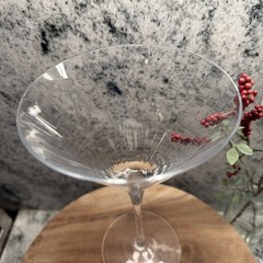 William Yeoward Hand Blown-crystal Martini 8″ Optic Ribbed Original Sticker