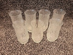 7 Glass Tumblers, 4 Large and 3 Small