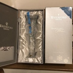 Waterford Crystal Snowflake Wish GOODWILL Flute Lead Crystal CLEAR Set 2 ~NIB ~