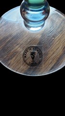 3 Vintage Turda Crystal Goblets Made in Romania with Iridescent Glass Stems