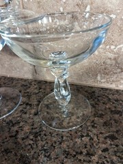 Three Heisey Glass Lariat Sherbet Champagne Clear 4.875″ X 3.875″ (Set of 3)
