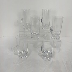 Vintage Lenox Irish Loop Handle Coffee Mugs Hand-Blown Crystal Glasses Set of 6