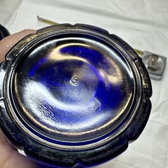 Anchor Hocking Tartan Plaid Cobalt Blue 5 3/8 in Tumblers NOT ICED TEA SIZE RARE