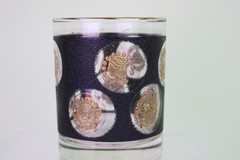 Libbey Glass Gold & Black Coins Double Old Fashioned Glass 4 «