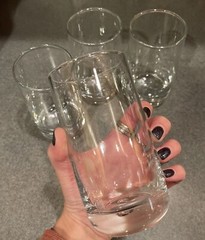 PASABAHCE ‘Centra’ BUBBLE BASE Drinking GLASS Highball Tumbler XLNT Heavy Duty