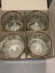 Lenox HOLIDAY Gold Double Old Fashioned Set Of Four Never Been Used BRAND NEW