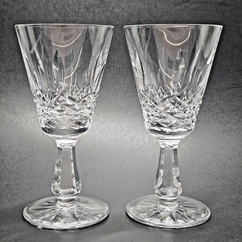 Waterford Kenmare White Wine Glasses Set of 2 5.5″ High Ireland Irish Crystal #1