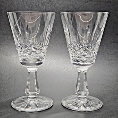 Waterford Kenmare White Wine Glasses Set of 2 5.5″ High Ireland Irish Crystal #1