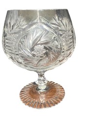 Vintage Schwenker Cognac Glass GroB 6 Stuck Bleikristall 24% Lead Crystal 24%