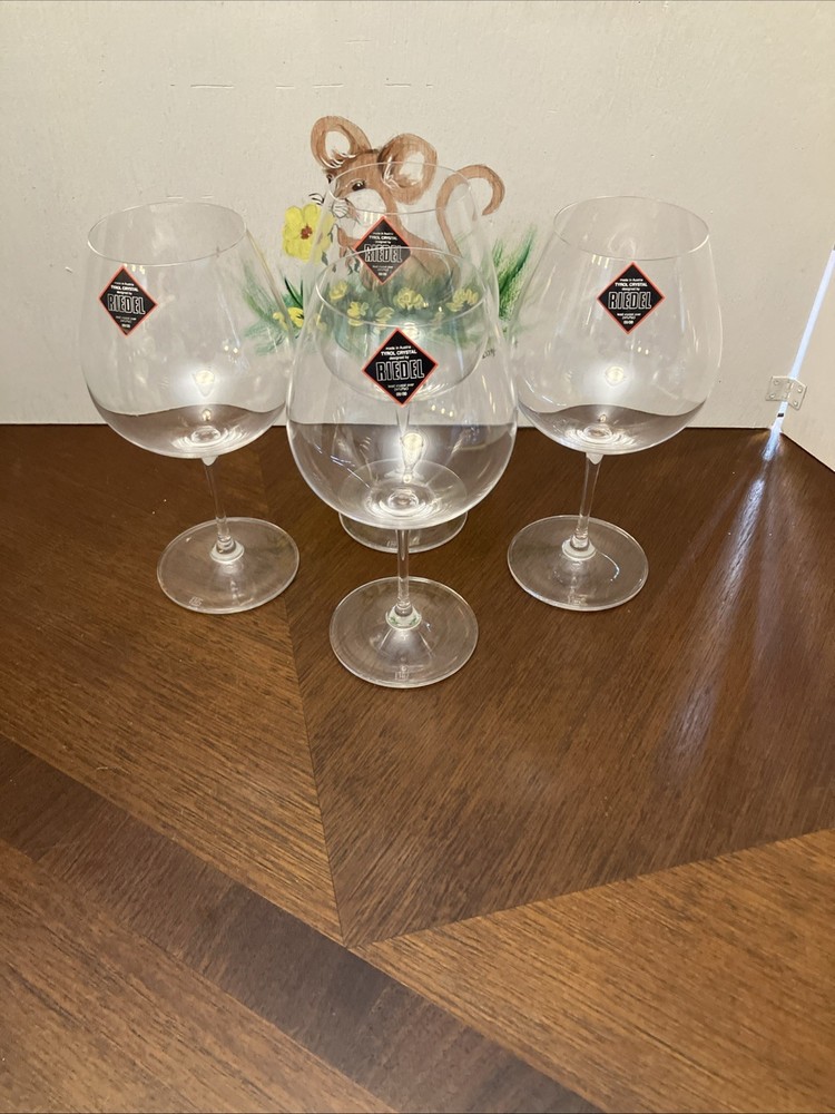 Riedel Tyrol Crystal Pinot Noir Burgundy Wine Glasses 8 3/8” Set of 4~ 23 oz